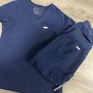 Navy blue figs scrubs